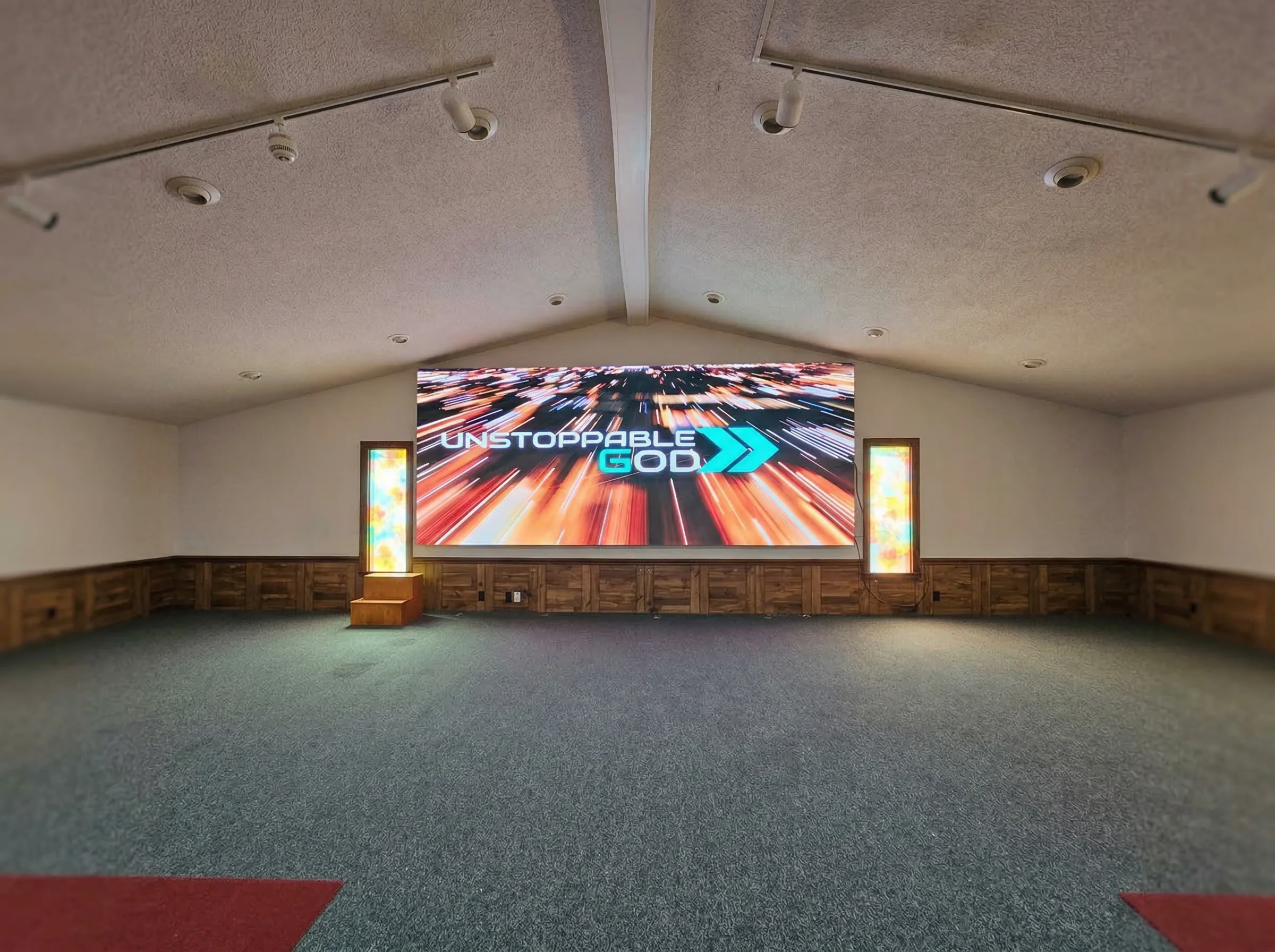 A-Frame Church — Vaulted Ceiling LED